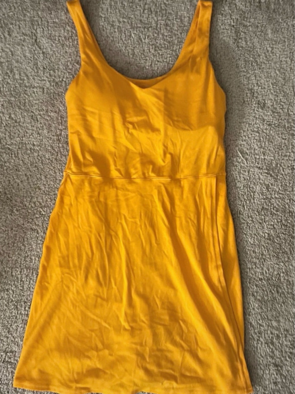 aerie Bright Yellow Scoop Neck Sleeveless Dress